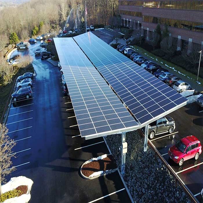 Khung năng lượng mặt trời không thấm nước ngoài trời Pergola Carport Solar Systems
