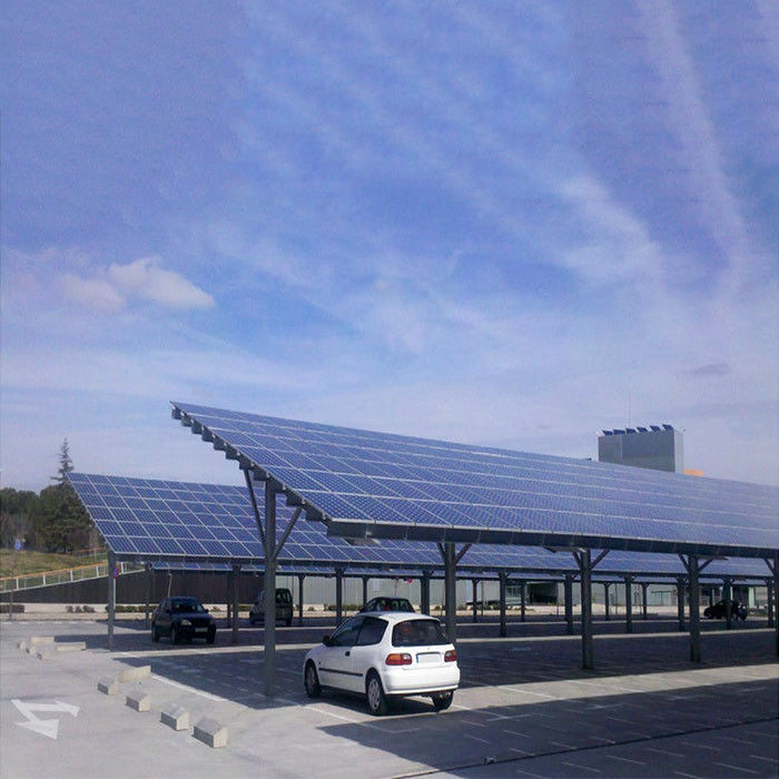 Anodized Aluminum Open Ground Carport Solar Systems