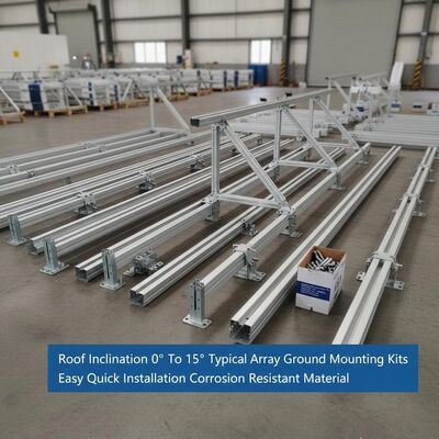 Giá tốt. Giá đỡ tấm pin mặt trời trên mặt đất với độ nghiêng mái 0° đến 15° Bộ giá đỡ tấm pin mặt trời trên mặt đất thông thường Lắp đặt nhanh chóng Dễ dàng Vật liệu chống ăn mòn trực tuyến