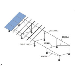 Giá tốt. Turnkey Solar Panel Hệ thống lắp đặt mặt đất nóng - Thép mạ kẽm Tải trọng gió 130mph trực tuyến
