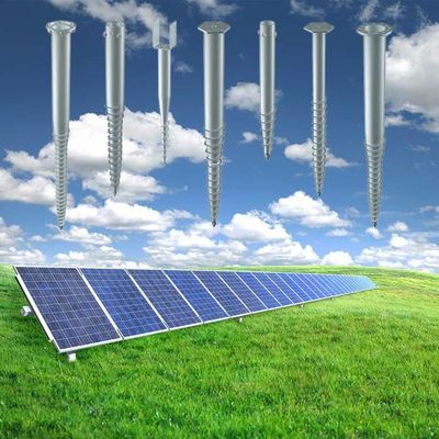 Giá tốt. 500 ~ 2500 Mm Chiều dài 76 * 1600/2000/200 Cọc vít nối đất Giá đỡ PV Hệ thống lắp đặt bảng điều khiển năng lượng mặt trời trực tuyến