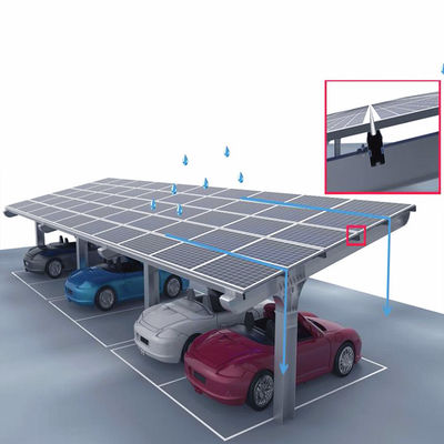Giá tốt. Hệ thống gắn đất mạ kẽm chống thấm nước cho nhà kho chứa xe năng lượng mặt trời trực tuyến